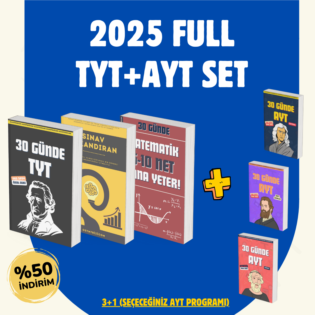 2025 - SIFIRDAN TYT+AYT FULL SET - DİJİTAL ÜRÜN - ÇALIŞMA PROGRAMI