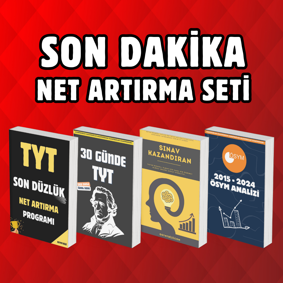 TYT SON DAKİKA ÇALIŞMA PROGRAMI SETİ – DİJİTAL ÜRÜN